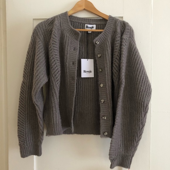Coats | Rouje Odile Knit Cardigan Taupe 